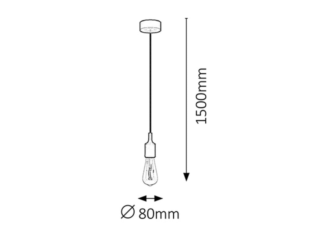Lampada sospensione industriale Rabalux Roxy E27 nera