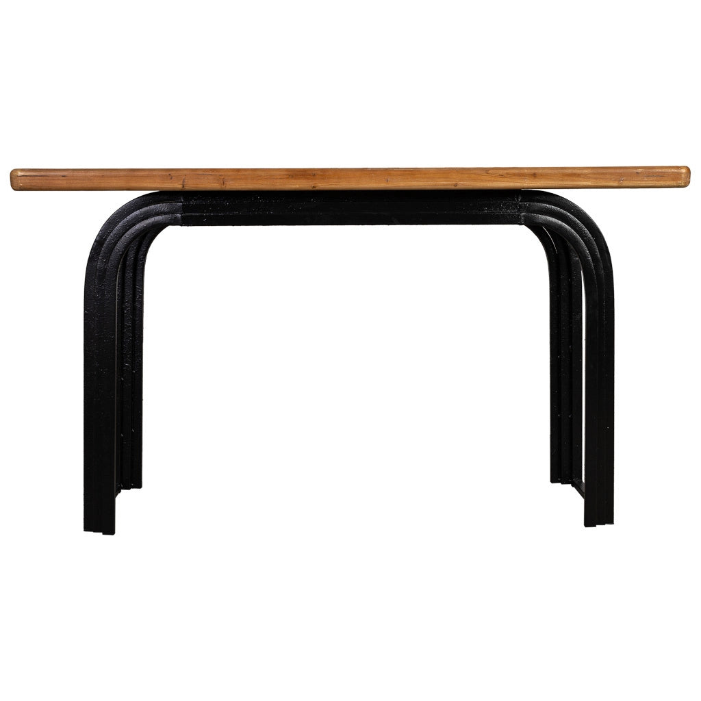 Mobile da ingresso in legno nero 140x40x78h cm