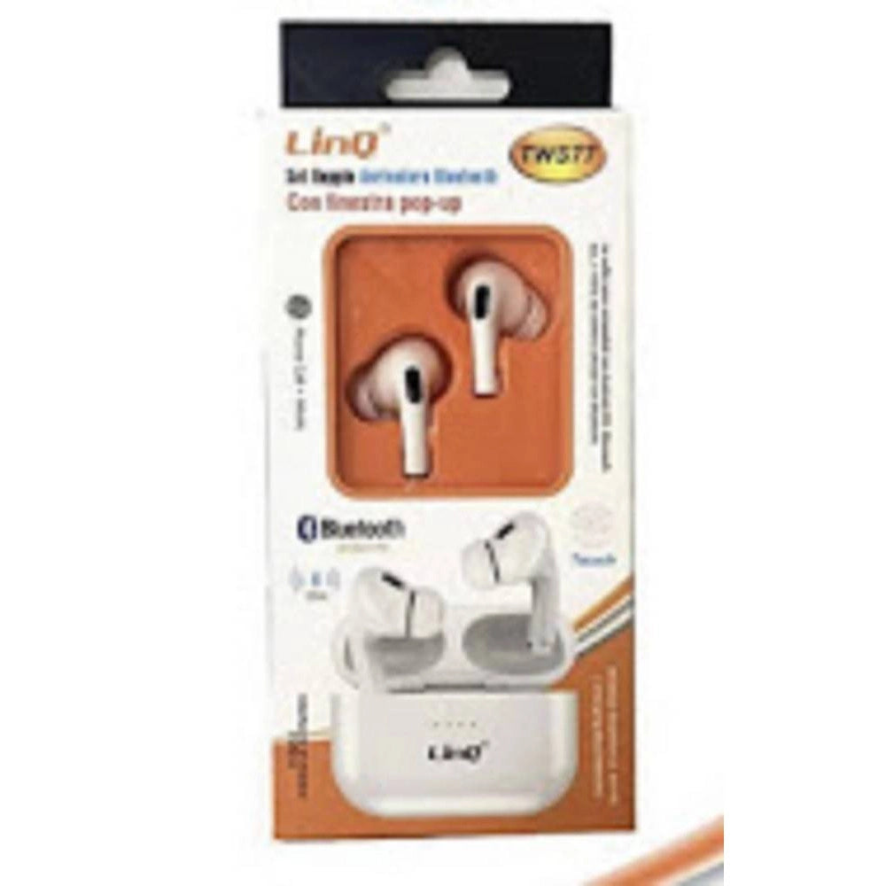 Trade Shop - Set Doppio Auricolare Cuffie Bluetooth Mini Con Box Ricarica Tws77 Pop Up Touch -