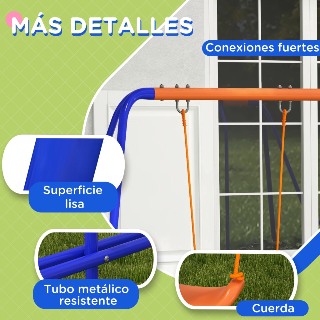 Altalena 4 in 1 per Bambini con Scivolo ¨C Minimal ¨C Multicolore