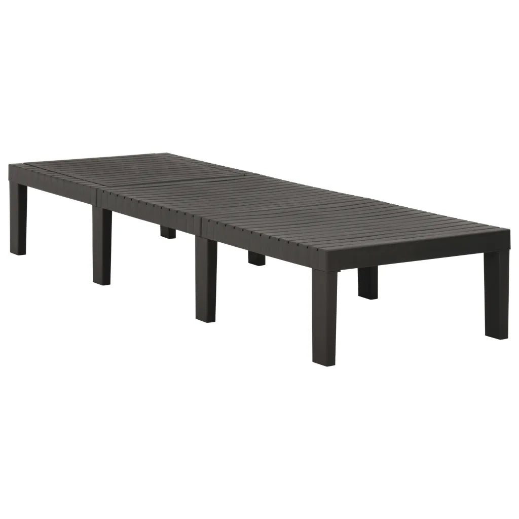 Lettino Prendisole in Plastica Antracite 315827