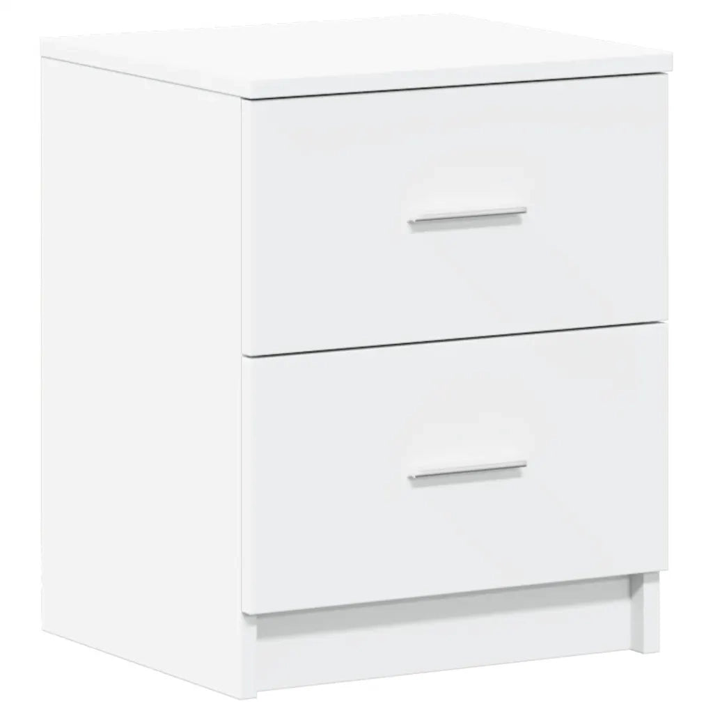 Comodino con 2 Cassetti Bianco 40x36x50 cm 858785