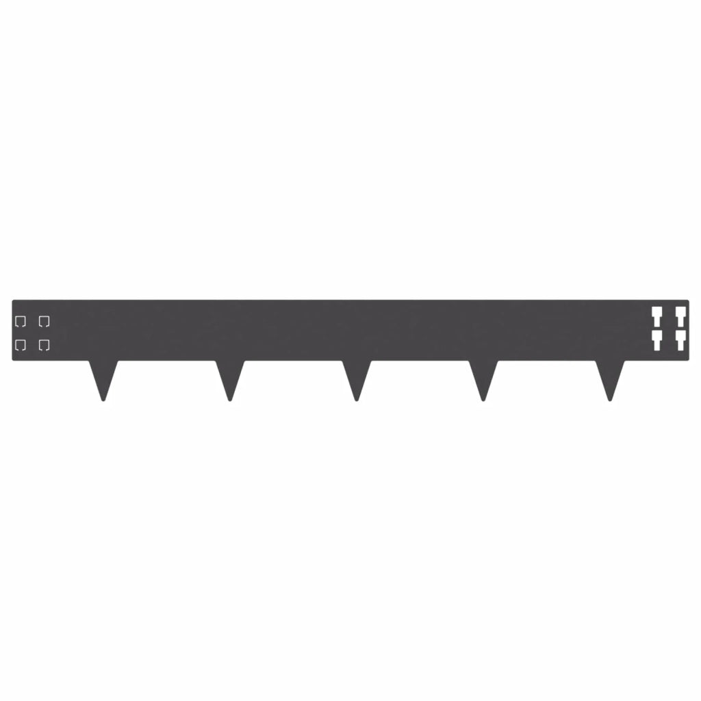 Bordura per Prato 20 pcs 100 x 15 cm Acciaio Nero 8008547