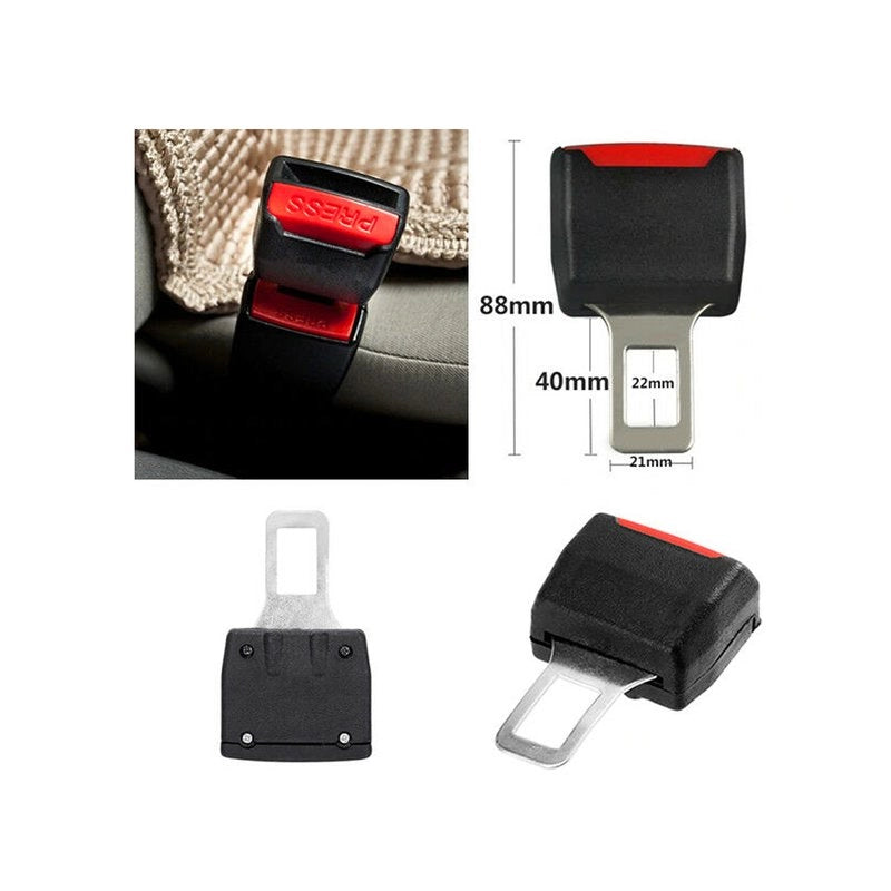 2 PZ Ganci Prolunga Cintura Sicurezza Universale Beep Stop Blocca Allarme Auto