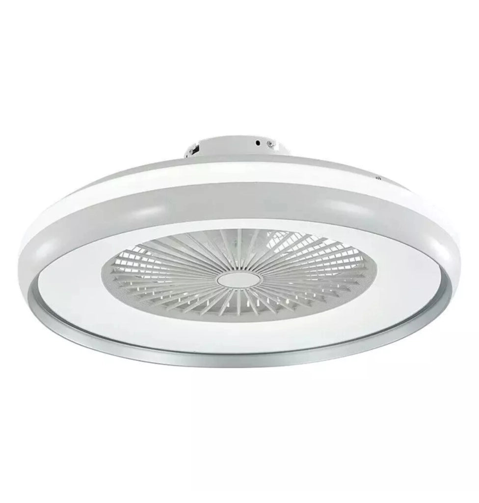 Plafoniera led 62W ventilatore 6 velocità CCT con telecomando e gestibile da APP cambia 3 tonalità luce bianca calda fredda