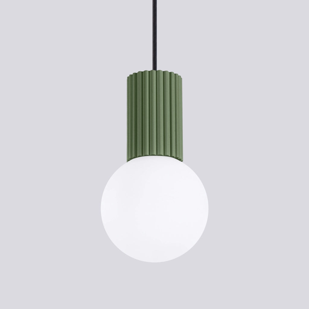 Lampada a sospensione HALO 1 verde oliva