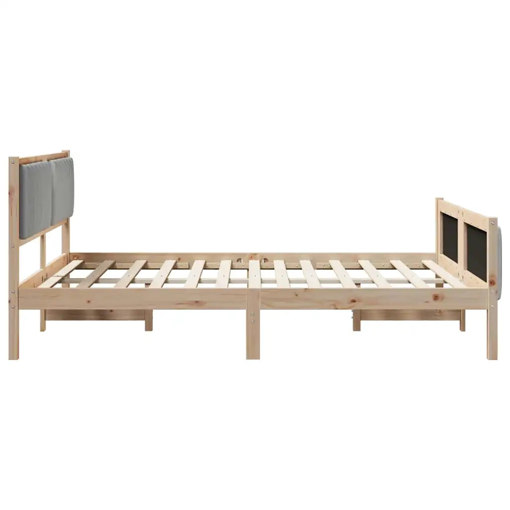 Struttura del Letto Marrone e grigio chiaro 150 x 200 cm