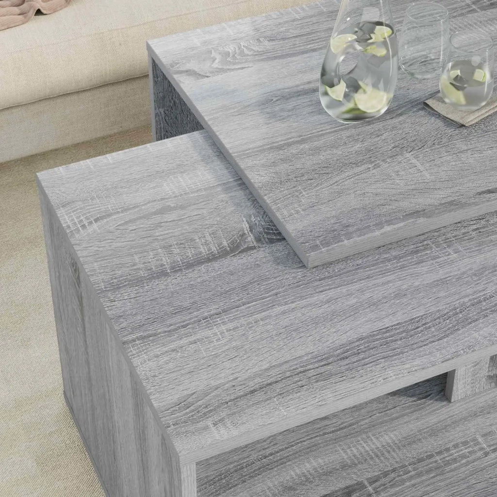 Set di Tavolini da Caffè 2 pcs Grigio Sonoma Legno multistrato 8000265