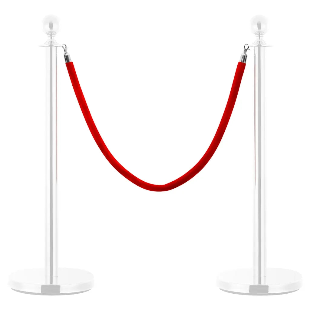Cordone per Transenne Rosso e Argento in Velluto 51167