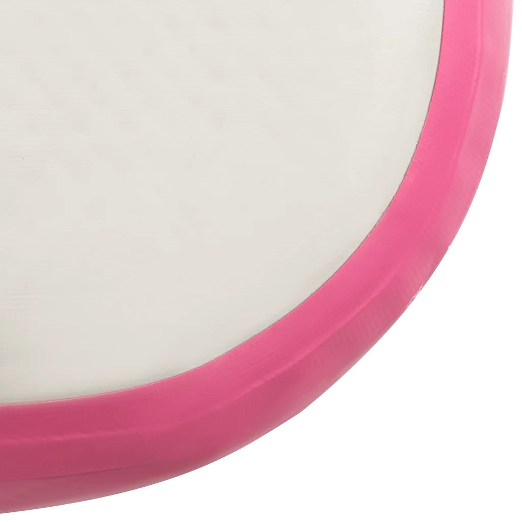 Tappetino Ginnastica Gonfiabile con Pompa 400x100x20cm PVC Rosa CFW9072960
