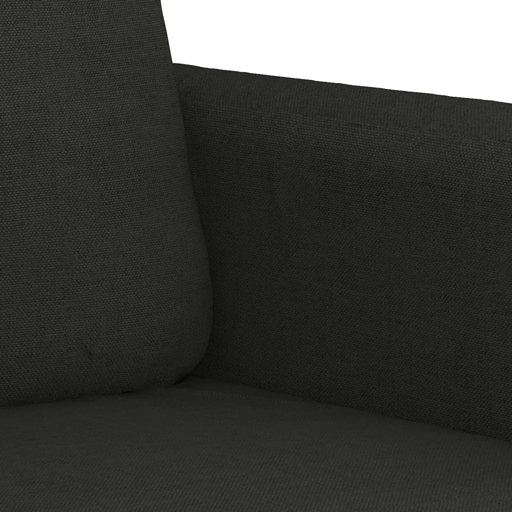 Set di Divani 4 pz con Cuscini Nero in Tessuto 3202066