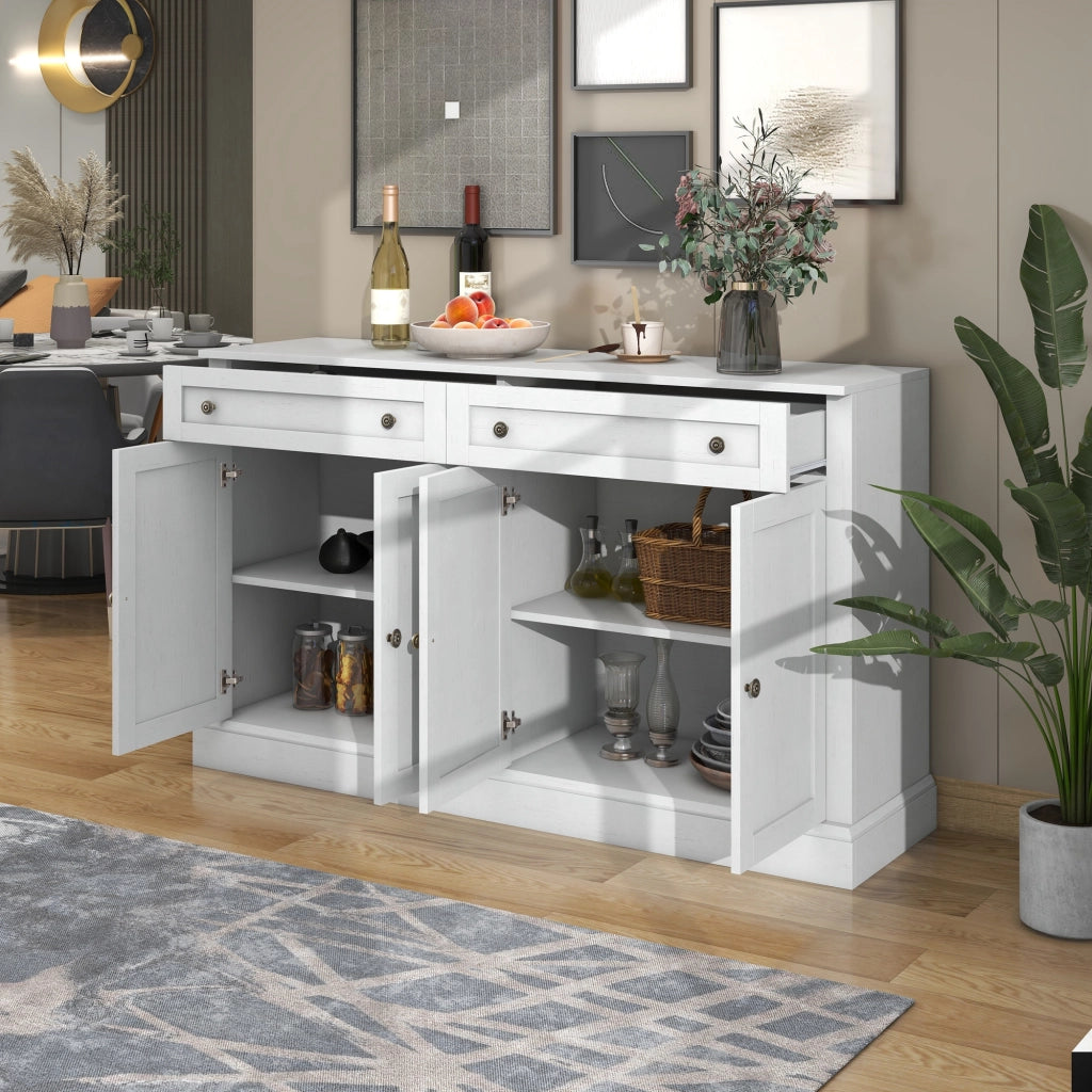 Sideboard moderno con 4 ante e 2 cassetti - Zephmum - 150x40x86 cm - Antikwei?