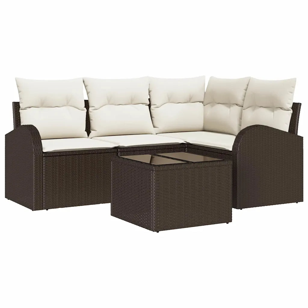 Set Divano da Giardino Marrone polyrattan 3346028