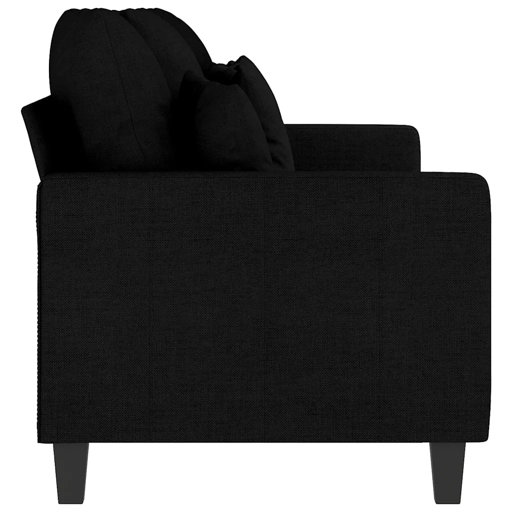 Divano a 3 Posti-Sofa 3 Posti Nero 180 cm in Tessuto 657802