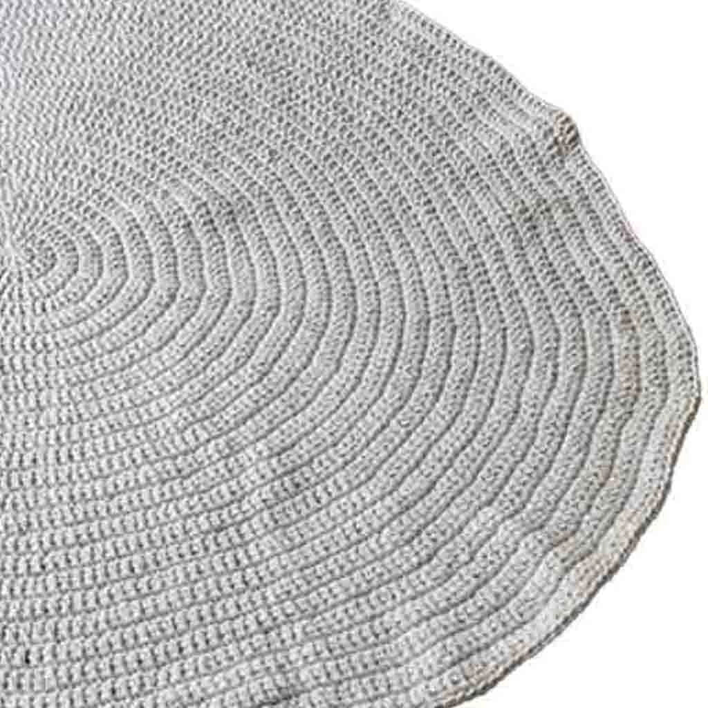Tappeto rotondo intrecciato bianco D150x1h cm