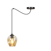 Lampada a sospensione Emibig Level 1xE27 nero miele