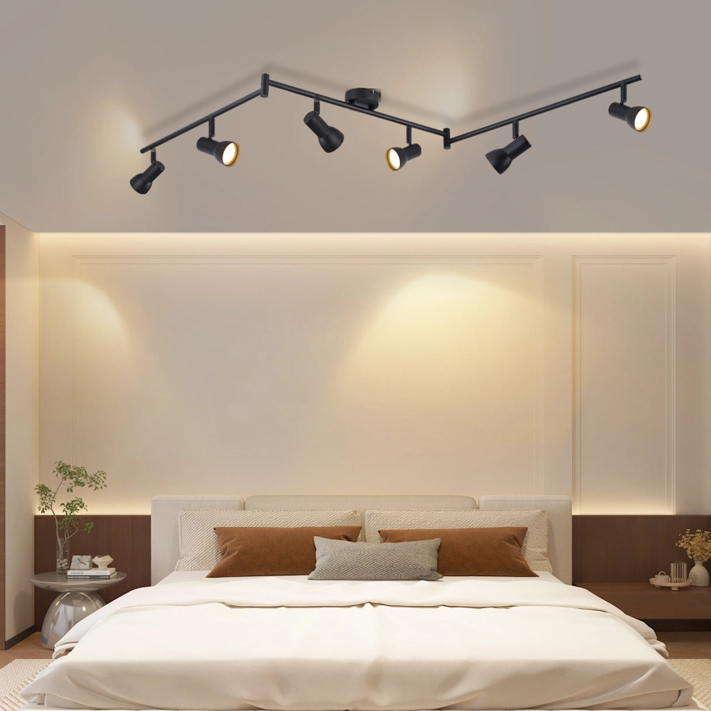 ZMH Faretto da soffitto 2 luci nero - Faretti GU10 orientabili