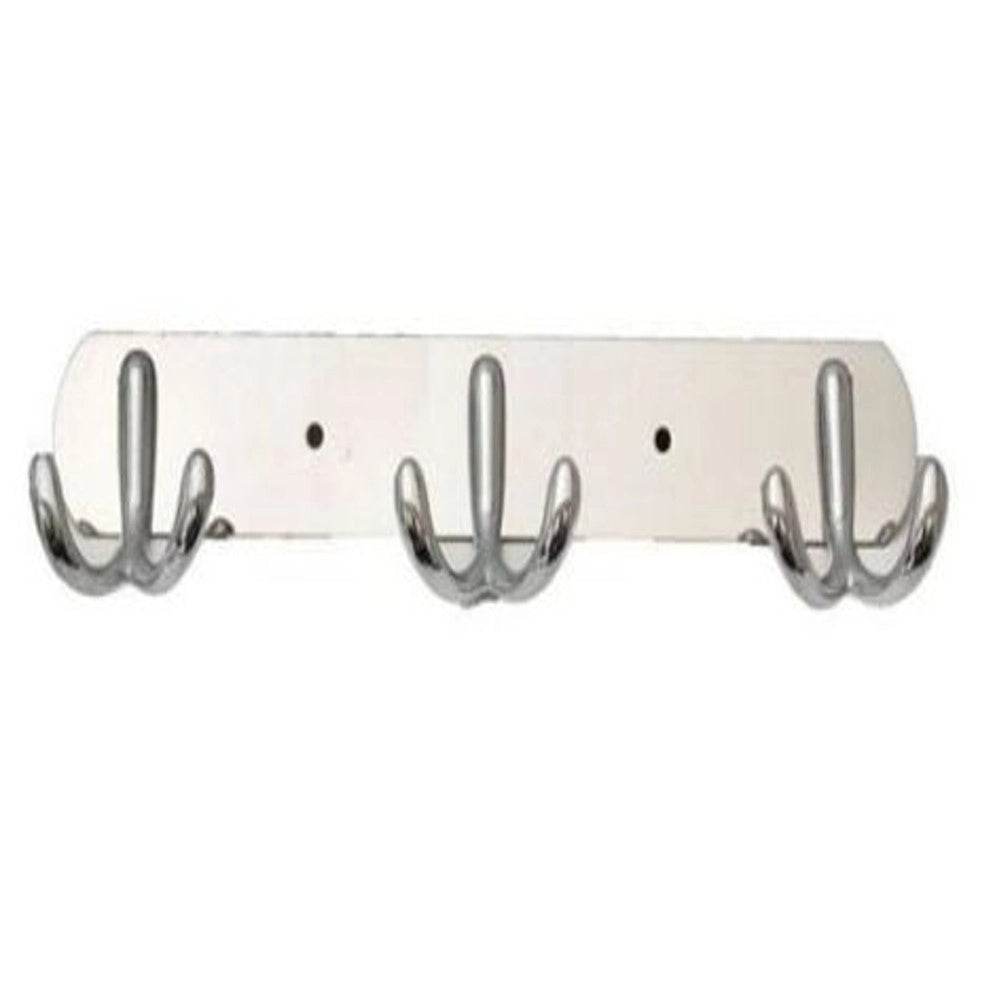 Trade Shop - Appendini Appendipanni Appendi Abiti Asciugamani Parete Metallo Dopp 3 Posti -