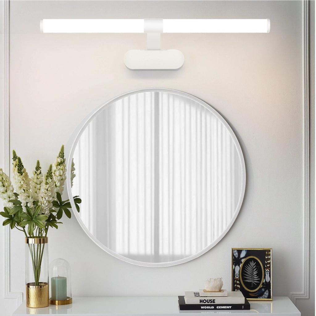 ZMH Lampada da parete a LED per specchio da bagno 60 cm bianca 8W