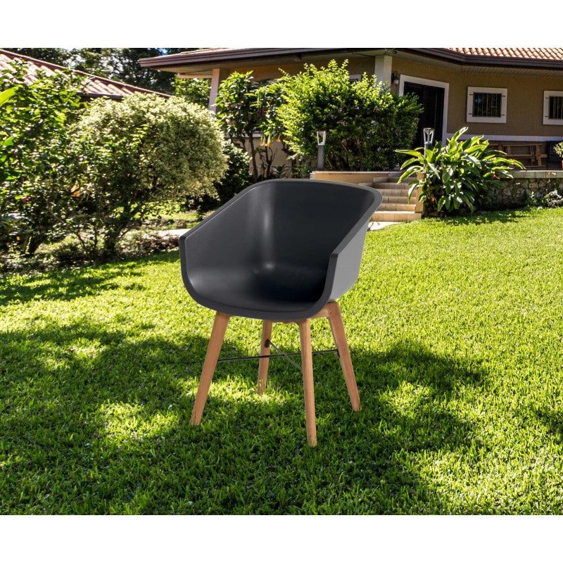 Set di 2 sedie AMALIA Eucalyptus HARTMAN - Antracite