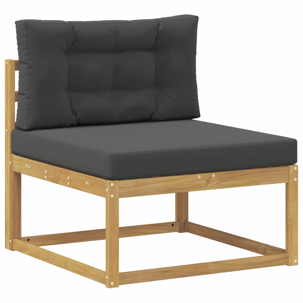 Set di divani da esterno 5 pz Bianco e Antracite Poliestere 3386696