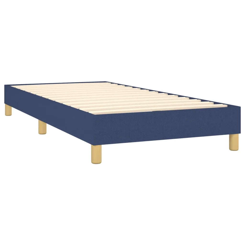 Struttura Letto a Rete a Molle Blu 90x200 cm in Tessuto 3120588