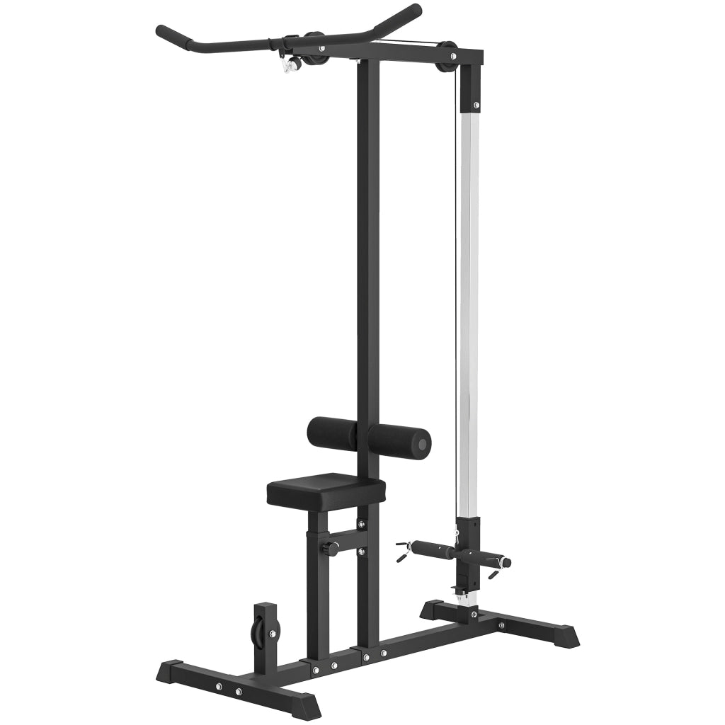 Panca Fitness con Cavo Regolabile ¨C Minimal ¨C Nero Acciaio 107x120x190