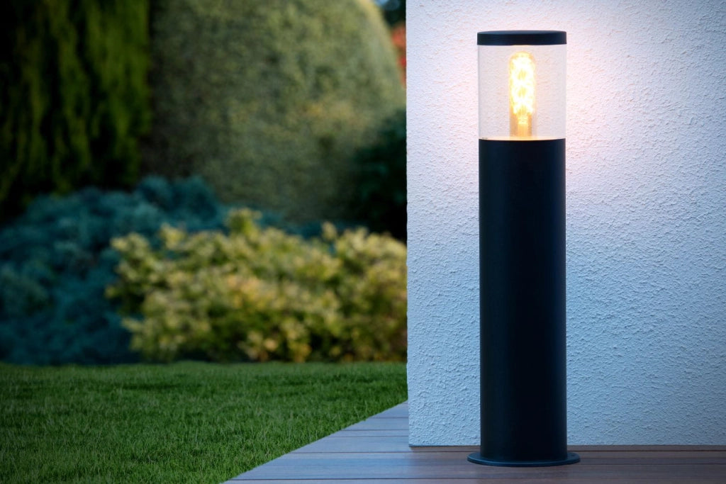 Lampada esterno a stelo Lucide Fedor E27 40W nera IP44