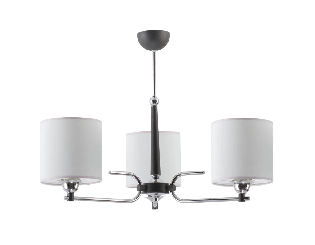 Lampada a sospensione Twingo grafite/cromo 3xE27 Jupiter
