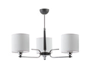 Lampada a sospensione Twingo grafite/cromo 3xE27 Jupiter