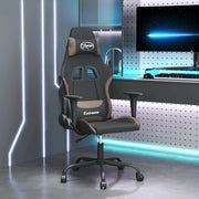 Sedia da Gaming Nero e Tortora in Tessuto 345471