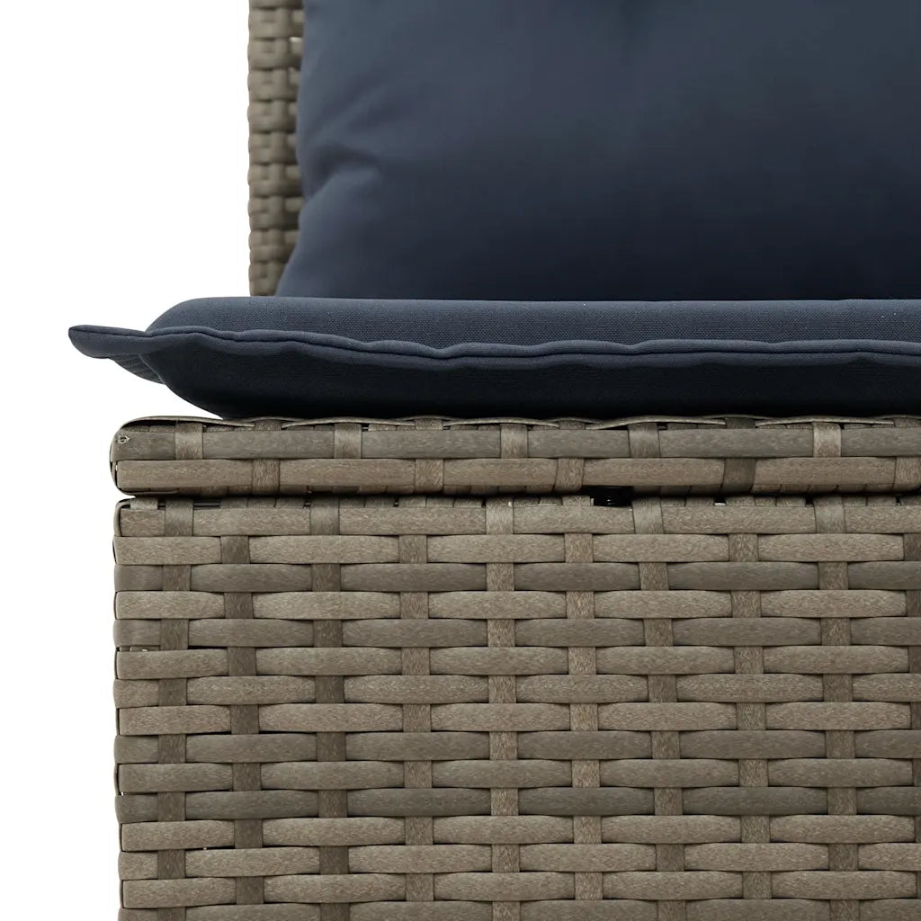 Set Divani da Giardino 9 pz con Cuscini Grigio in Polyrattan 3227146