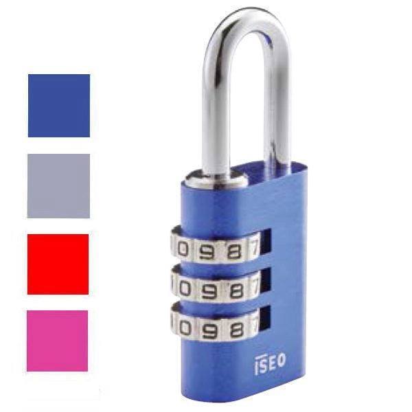 Iseo Lucchetto con Combinazione 30mm 3 Cifre Blu