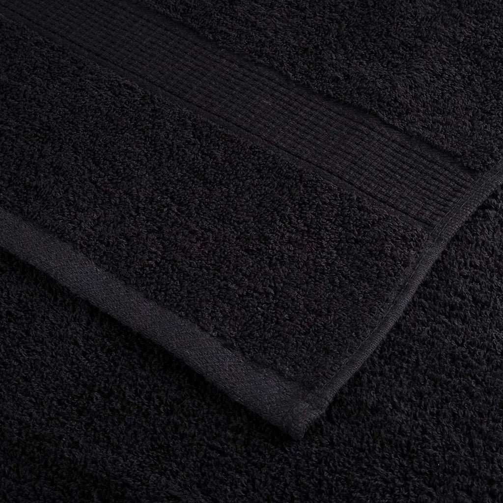 Asciugamano per Ospiti SOLUND 25 pz | Teli per bagno Nero 100 x 150 cm 550 gsm