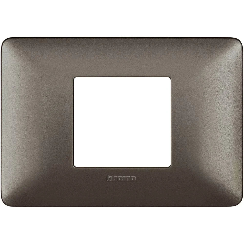 Placca Bticino Matix 2 moduli centrati iron AM4819MIR