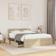 Struttura del letto 2 pcs Sonoma 137 x 188 cm Legno multistrato 3402854