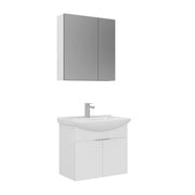 Set mobile lavabo con specchio (2 pezzi) "Purus 65" - 65 x 50 x 58 cm - Bianco