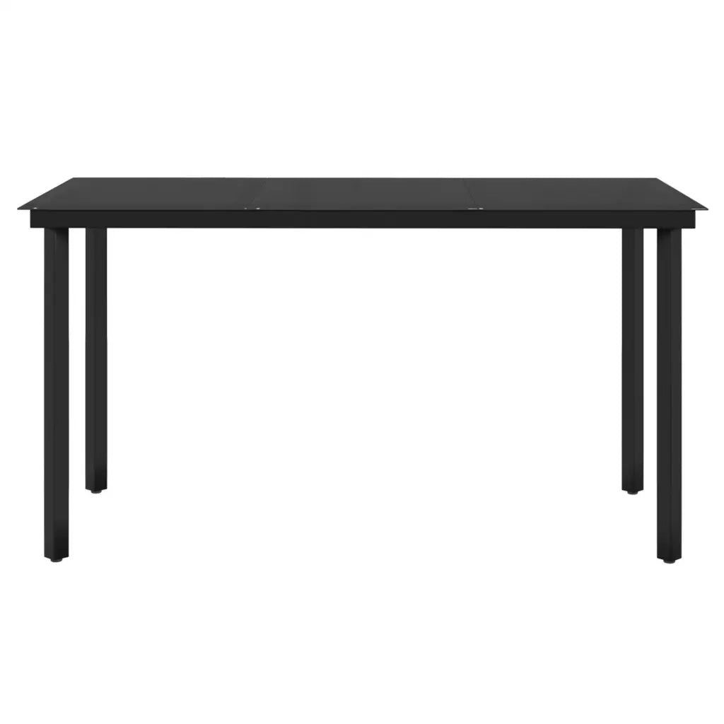 Set da Pranzo da Giardino 5 pz con Cuscini Nero 3099507