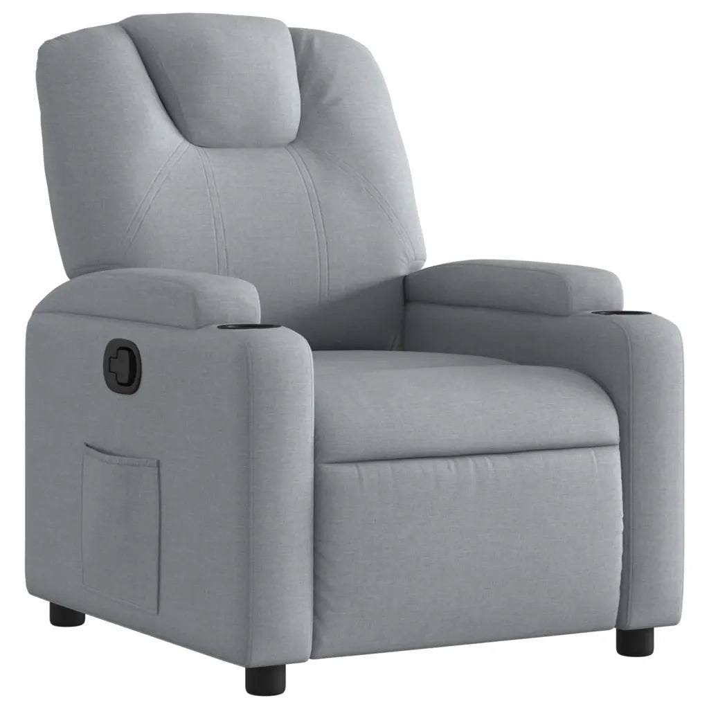 Poltrona reclinabile in tessuto grigio chiaro 3205508