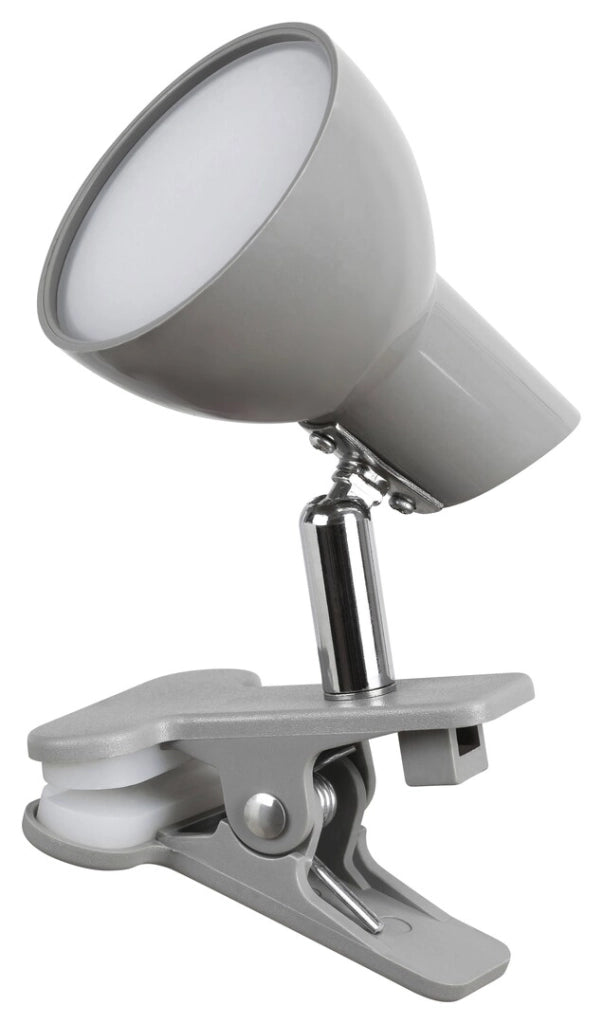 Lampada con clip grigia LED integrato 5W Rabalux Noah