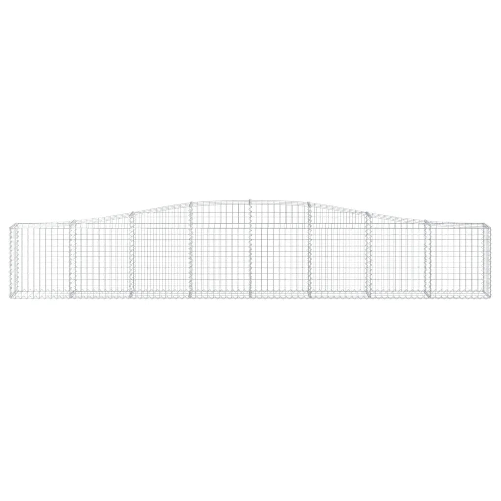 Cesti Gabbioni ad Arco 2 pz 400x30x60/80 cm Ferro Zincato 3145800