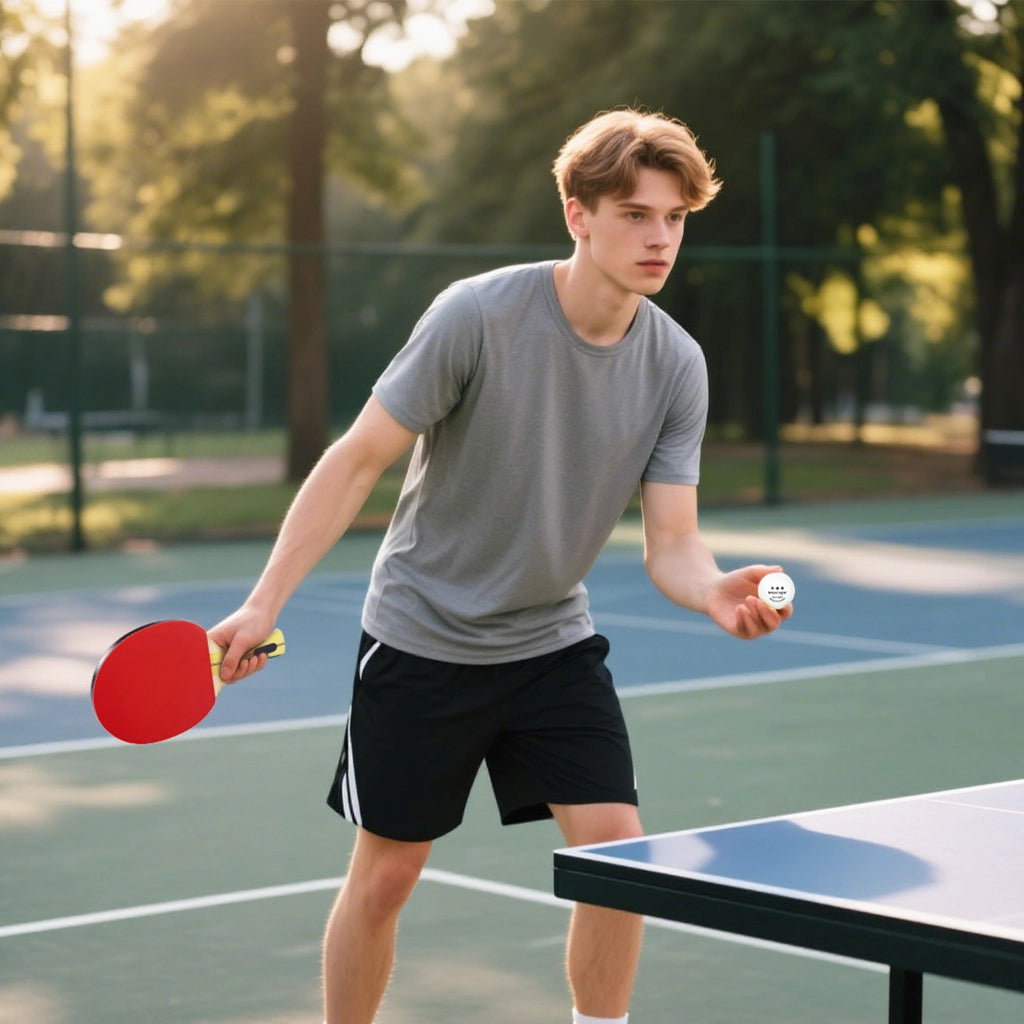 Set Ping Pong con 4 Racchette 8 Palline e Custodia ¨C Minimal ¨C Rosso