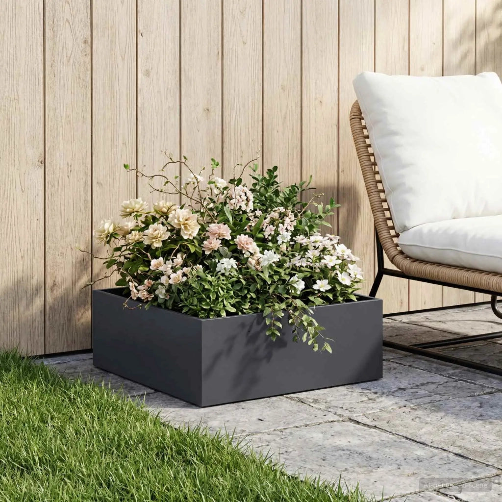 Vaso da giardino Antracite 60 x 60 x 20 cm 8004998
