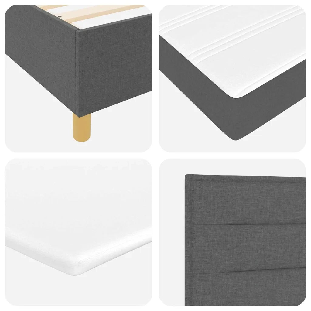 Letto a molle con materasso Grigio scuro 160 x 200 cm Tessuto 3341778