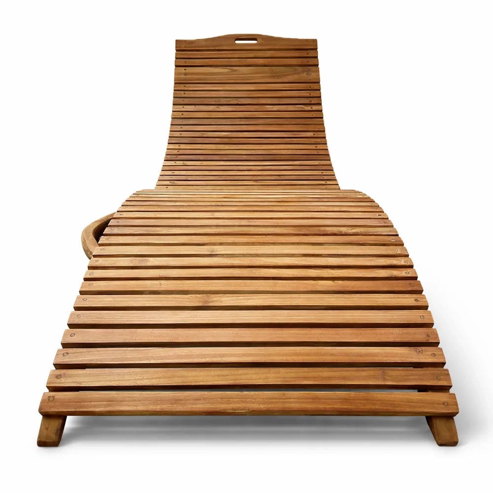 Lettino Prendisole Pieghevole in Legno Teak - Paraiso