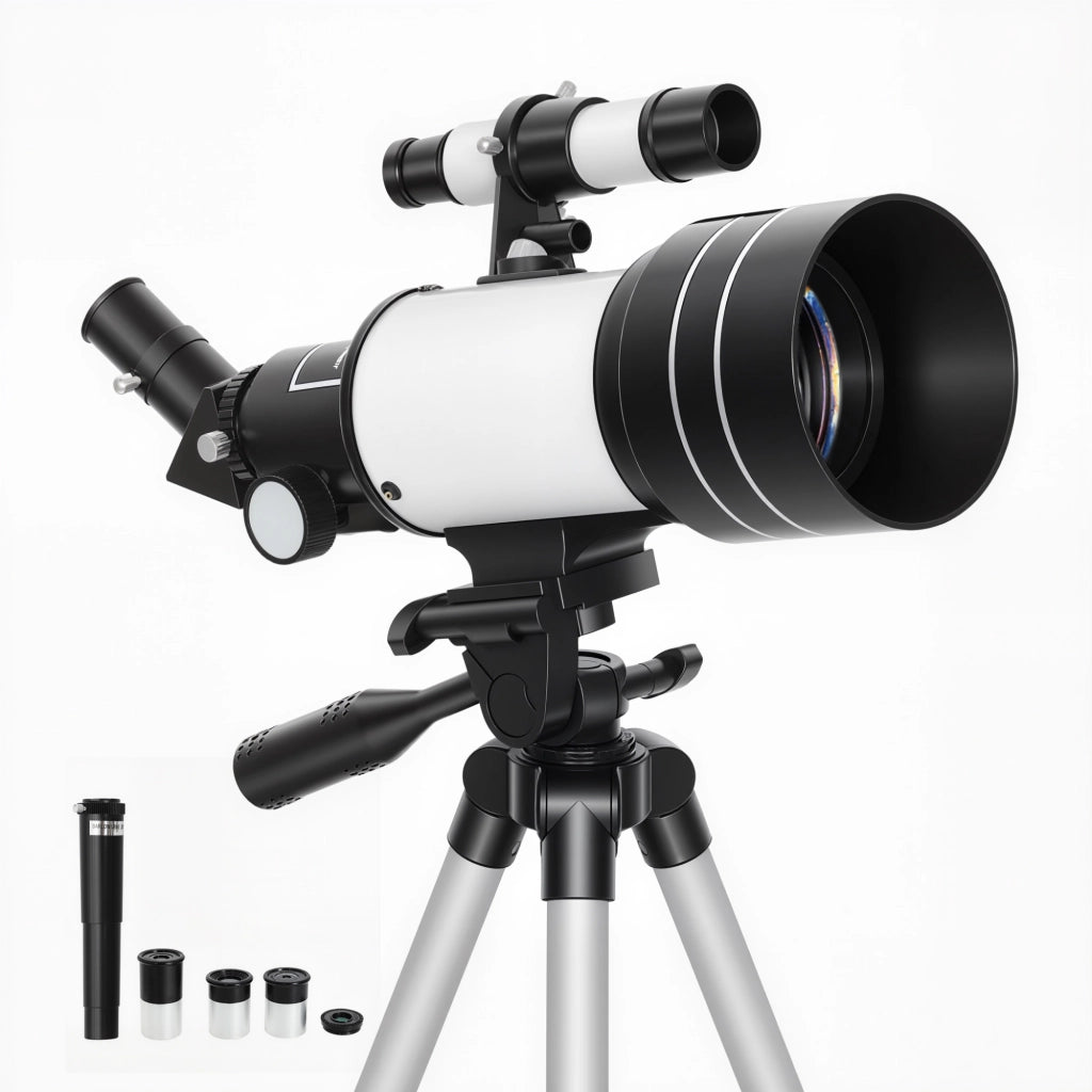 Telescopio Astronomico Rifrattore 70mm ¨C Xylo ¨C con Treppiede 300mm e 3 Oculari 100X/50X/30X