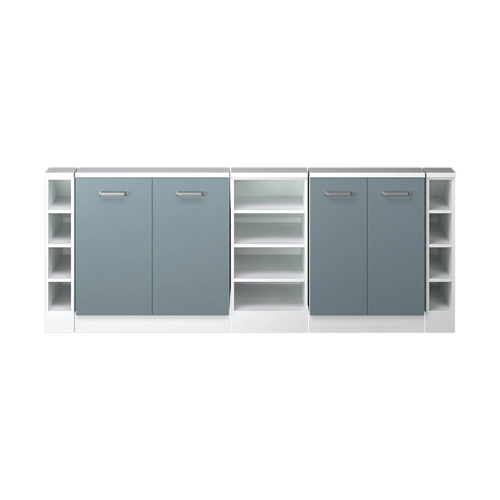 Set di mobili sottotetto Rion Grigio-blu/Bianco Set di 5 Vicco