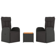 Set di mobili da giardino mobili da esterno set da 3 pezzi polyrattan nero e acacia 02_0014206