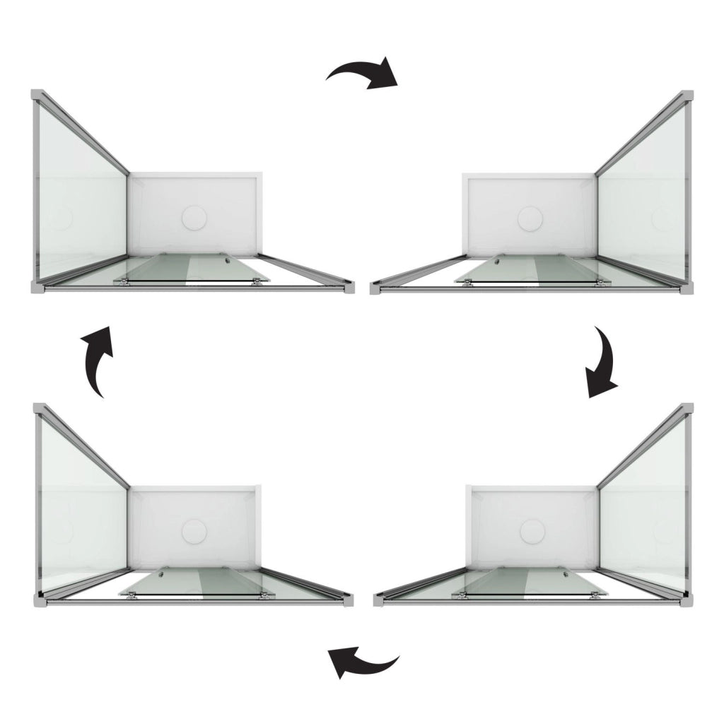 Box Doccia 90x110 CM H198 stampato C mod. Young Duo 1 Anta