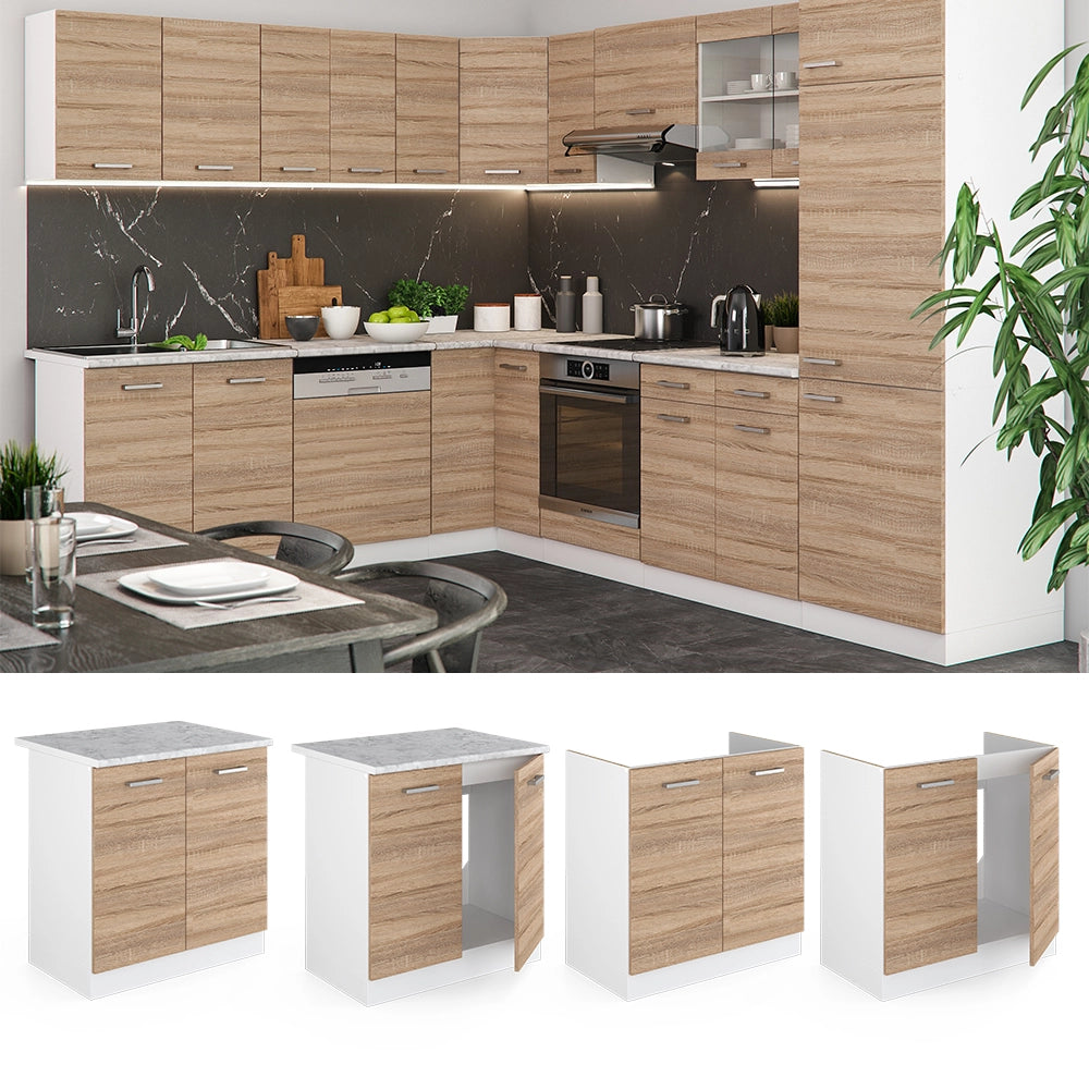 Vicco Mobile lavello cucina Sonoma 80 cm , PL Antracite